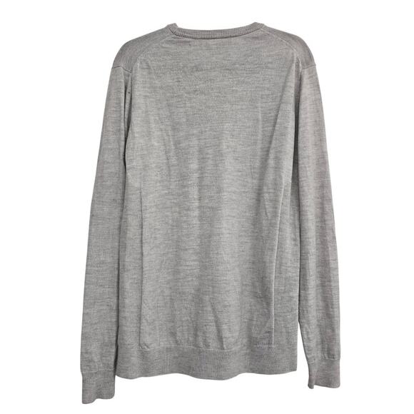 Icebreaker 100% Merino Wool Men's Sweater Large Gray lightweight Crew Neck - Picture 2 of 7